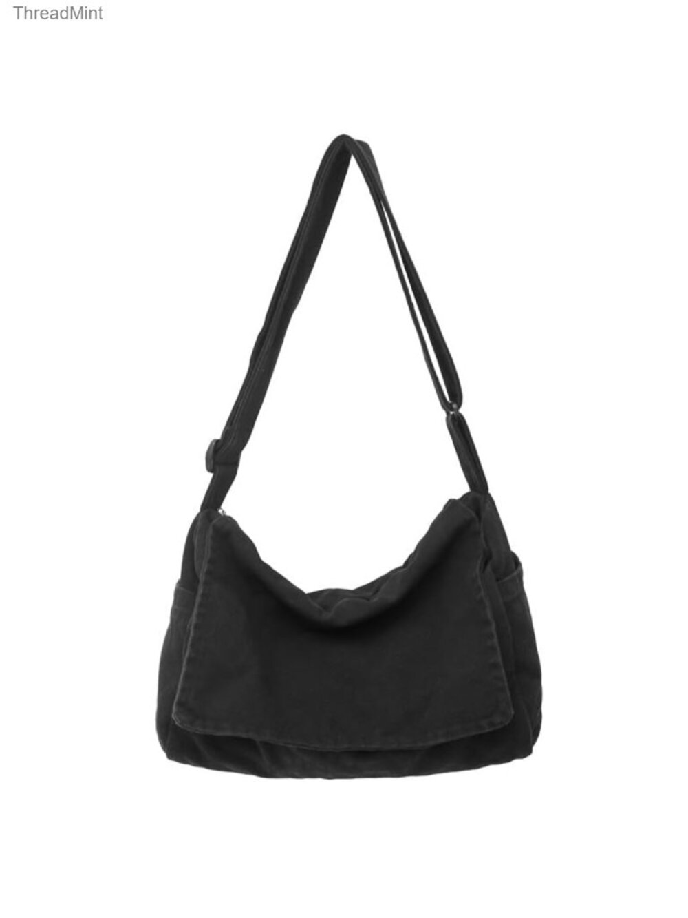 Canvas Messenger Satchel Crossbody Bag with Multiple Pockets for Work or Travel